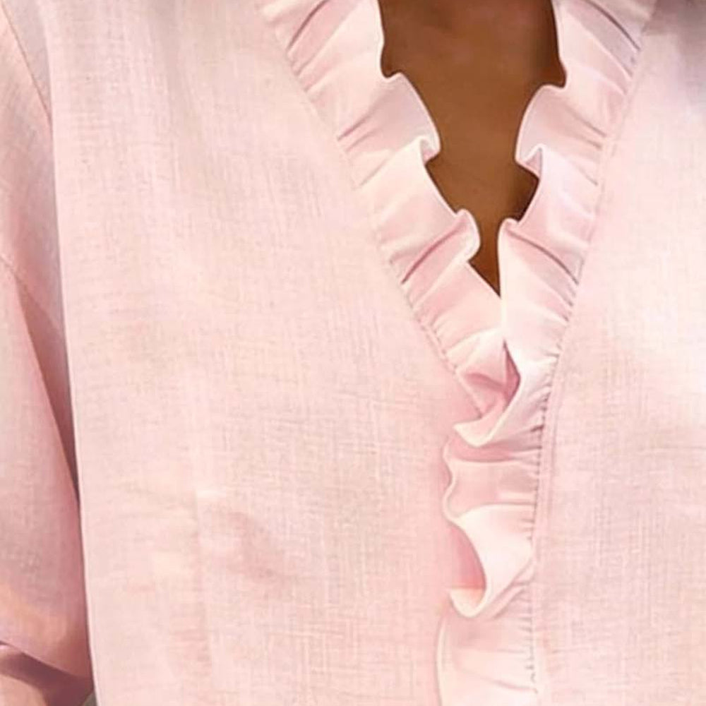 Sophie | Elegant Ruffle V-Neck Blouse