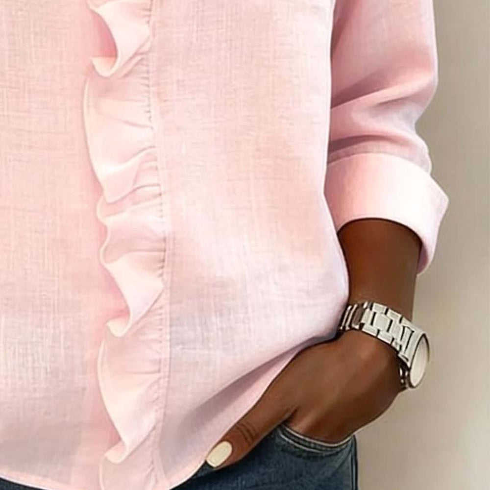 Sophie | Elegant Ruffle V-Neck Blouse