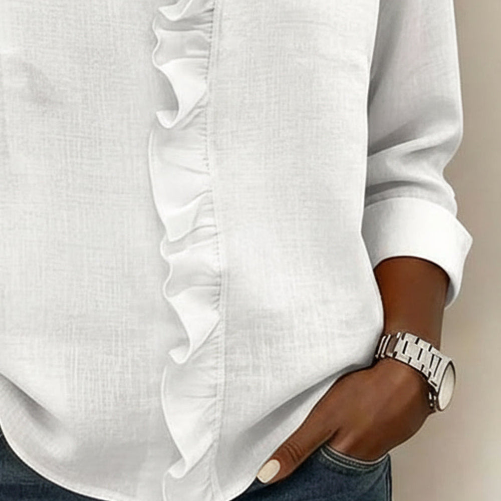 Sophie | Elegant Ruffle V-Neck Blouse