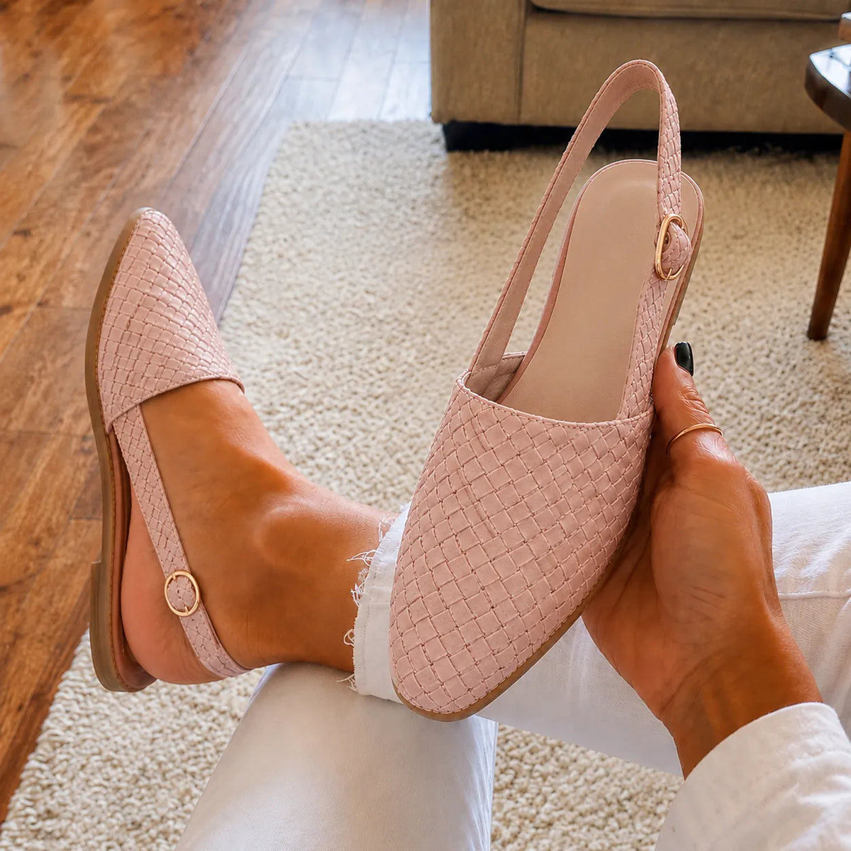 Sienna | Woven Slingback Flats
